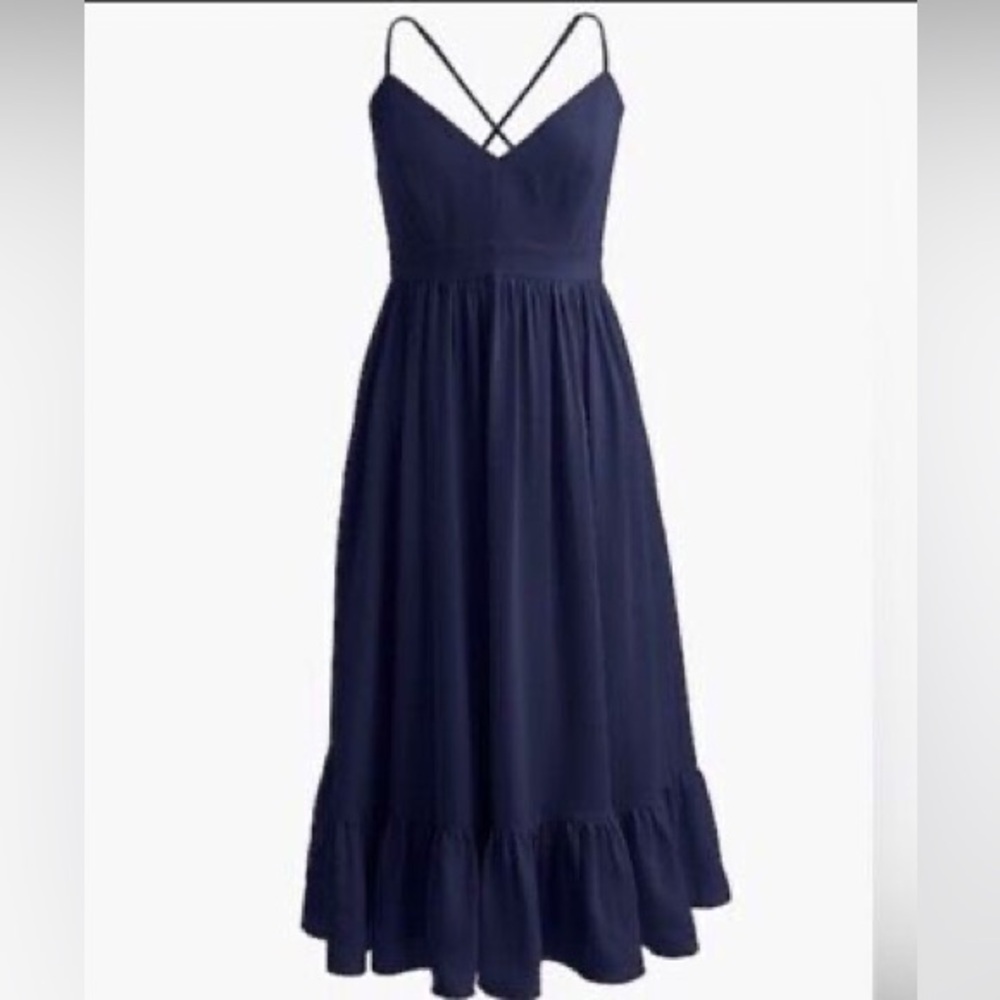 J. Crew Drapey spaghetti-strap dress
